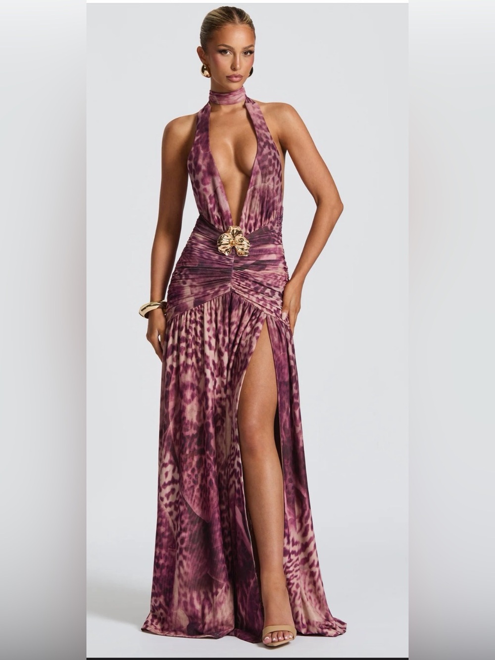 BabyBoo MELANIA MAXI DRESS - MAGENTA ORCHID PRINT